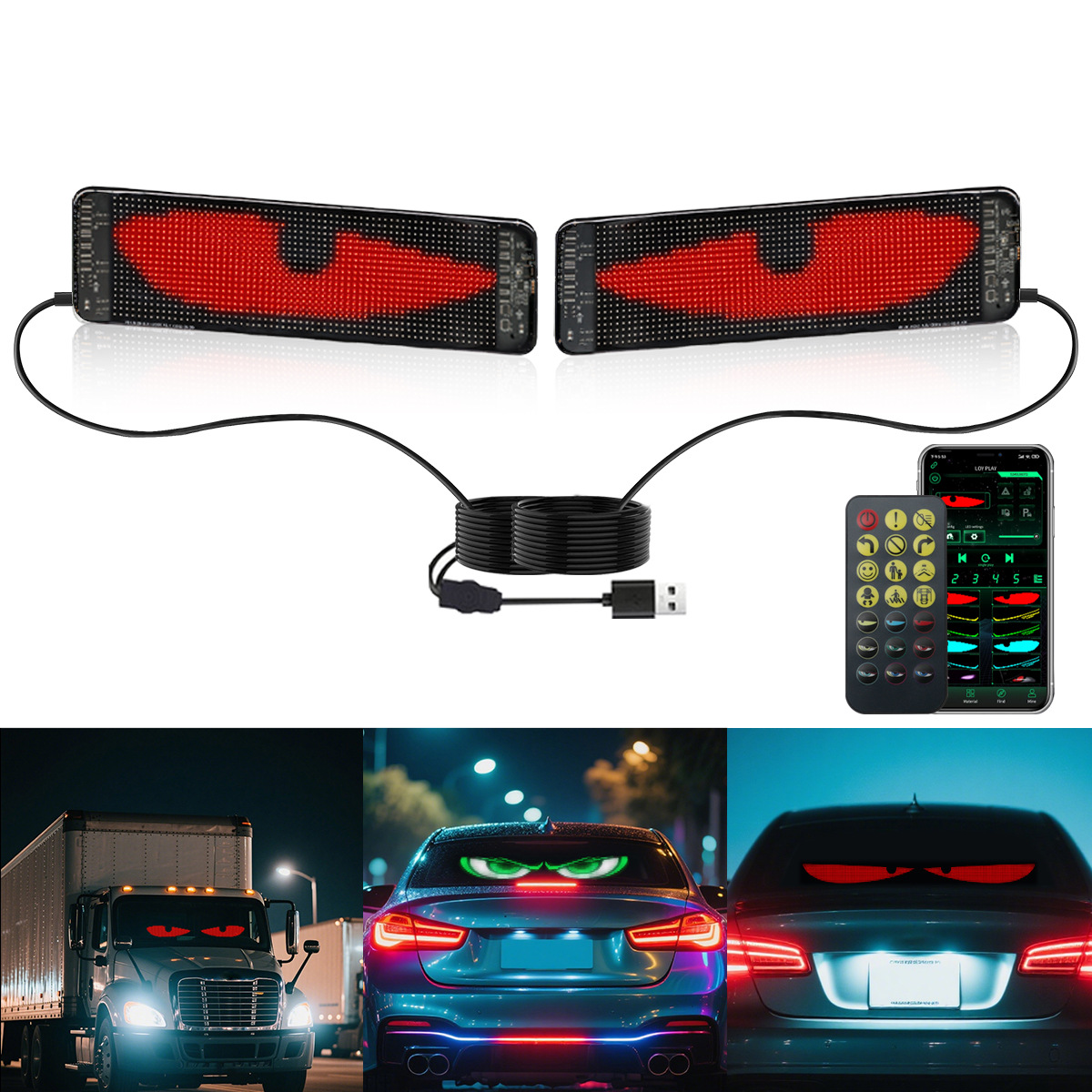 Car Led Light - شاشة LED ناعمة للسيارة، شاشة إعلانية