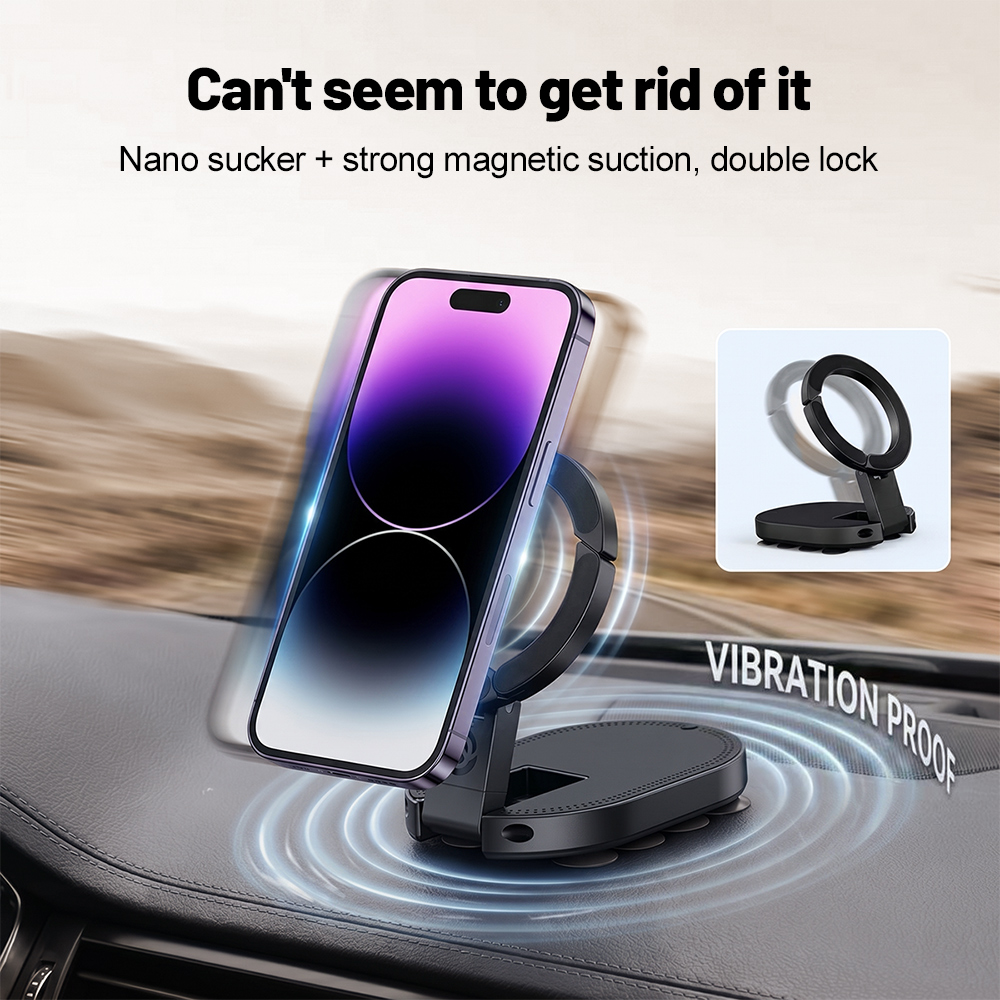 Car Cable Organizer - 360 ° حامل هاتف مغناطيسي دوار